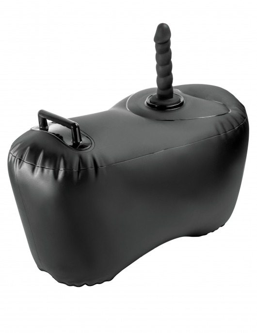 Черное надувное кресло с платформой для фиксации дилдо Body Dock Inflatable Love Seat - Pipedream - купить с доставкой в Комсомольске-на-Амуре