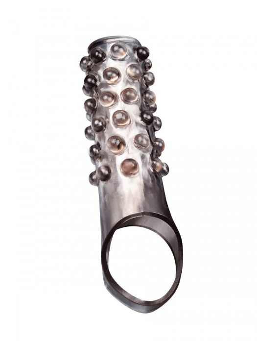 Дымчатая насадка на пенис с выпуклостями - 11 см. - Sex Expert - в Комсомольске-на-Амуре купить с доставкой