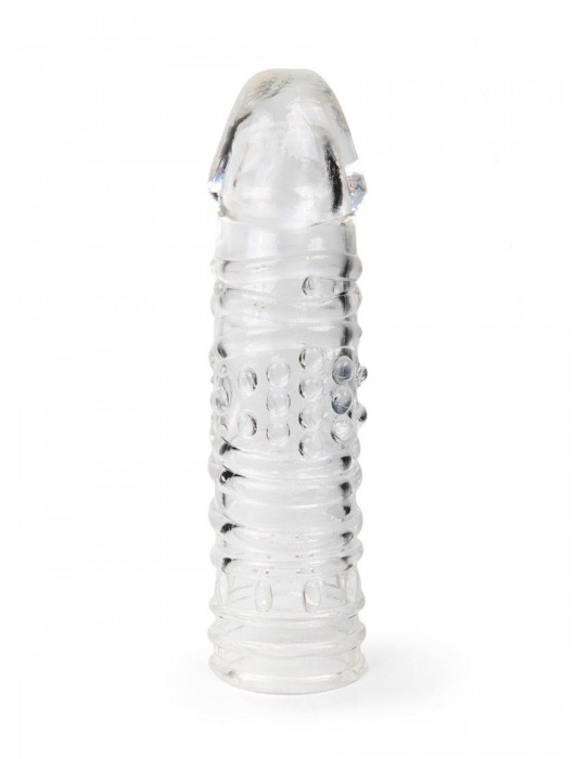 Прозрачная закрытая насадка на пенис - 17 см. - Sex Expert - в Комсомольске-на-Амуре купить с доставкой