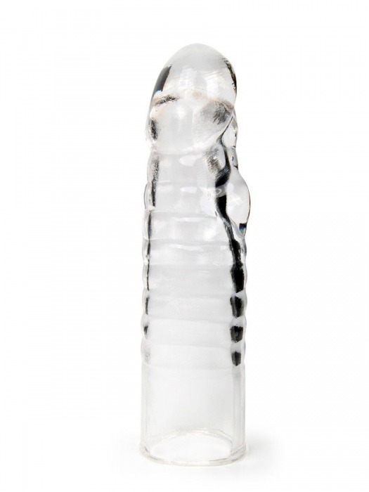 Прозрачная закрытая насадка на член - 15 см. - Sex Expert - в Комсомольске-на-Амуре купить с доставкой