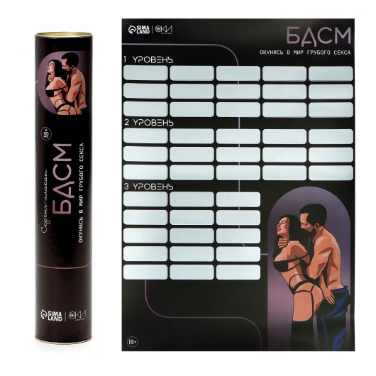 Плакат для двоих со скретч-слоем «БДСМ» - Сима-Ленд - купить с доставкой в Комсомольске-на-Амуре