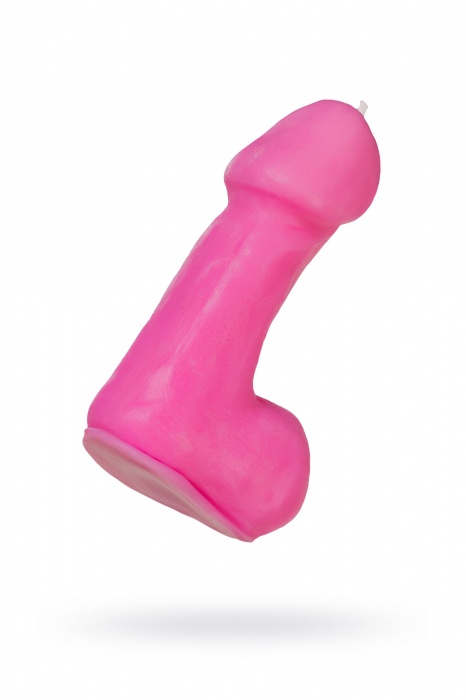 Розовая свеча в форме пениса - 47 гр. - Pecado - купить с доставкой в Комсомольске-на-Амуре