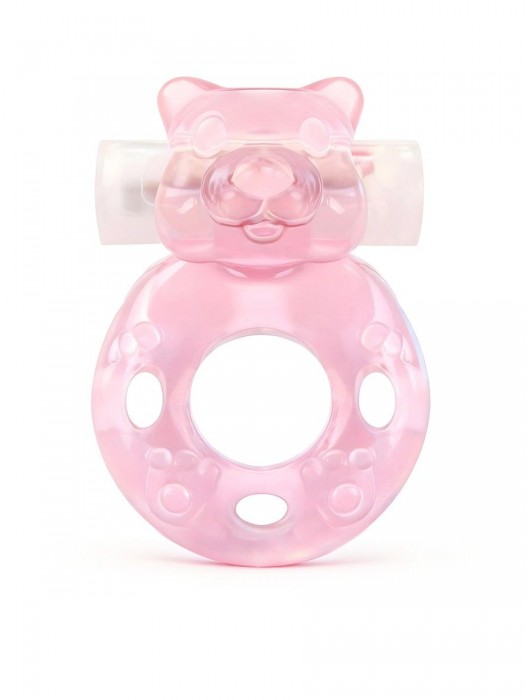 Розовое эрекционное виброкольцо в форме мишки - 1137 - в Комсомольске-на-Амуре купить с доставкой