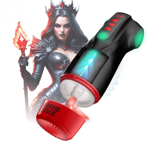 Интерактивный мастурбатор Raven с вакуумом, вибрацией и подсветкой - Shots Media BV - в Комсомольске-на-Амуре купить с доставкой