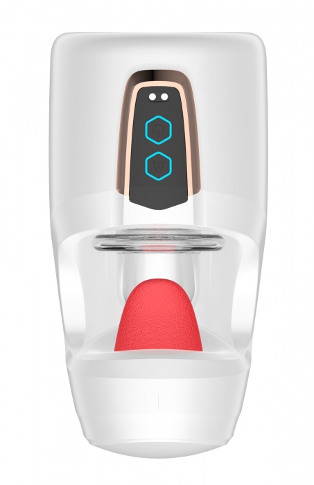 Белый мастурбатор с язычком и возвратно-поступательными движениями - Secwell - в Комсомольске-на-Амуре купить с доставкой