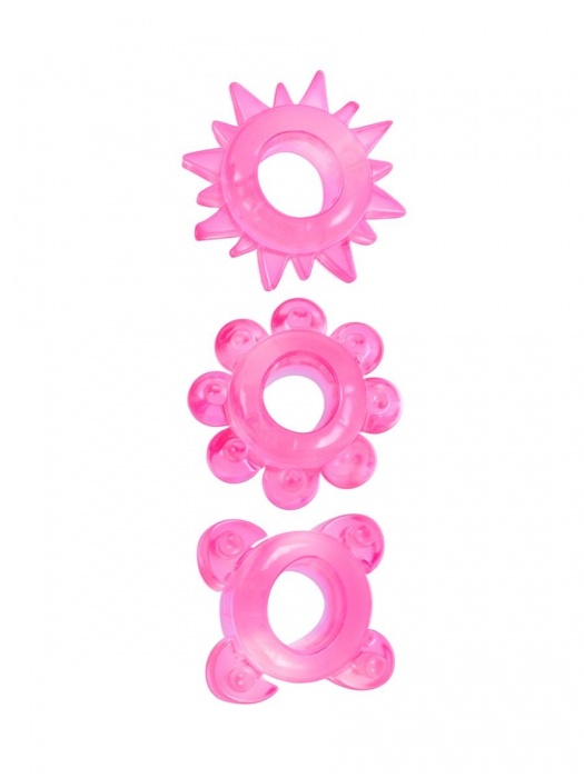 Комплект из 3 розовых эрекционных колец - Erowoman-Eroman - в Комсомольске-на-Амуре купить с доставкой