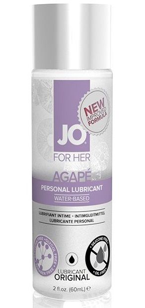 Лубрикант на водной основе для женщин JO AGAPE LUBRICANT ORIGINAL - 60 мл. - System JO - купить с доставкой в Комсомольске-на-Амуре