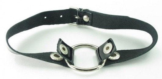 Кляп с кольцом и лаковым ремешком - БДСМ Арсенал - купить с доставкой в Комсомольске-на-Амуре