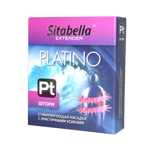 Стимулирующая насадка со спиралью из усиков Platino  Шторм - Sitabella - купить с доставкой в Комсомольске-на-Амуре