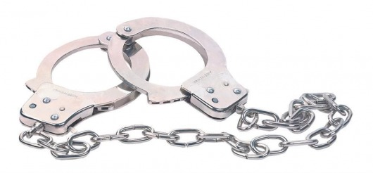 Наручники из металла с длинной цепочкой CHROME HANDCUFFS METAL HANDCUFFS W. KEY - NMC - купить с доставкой в Комсомольске-на-Амуре