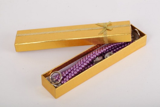 Фиолетовые оковы на ноги из бус - White Label - купить с доставкой в Комсомольске-на-Амуре