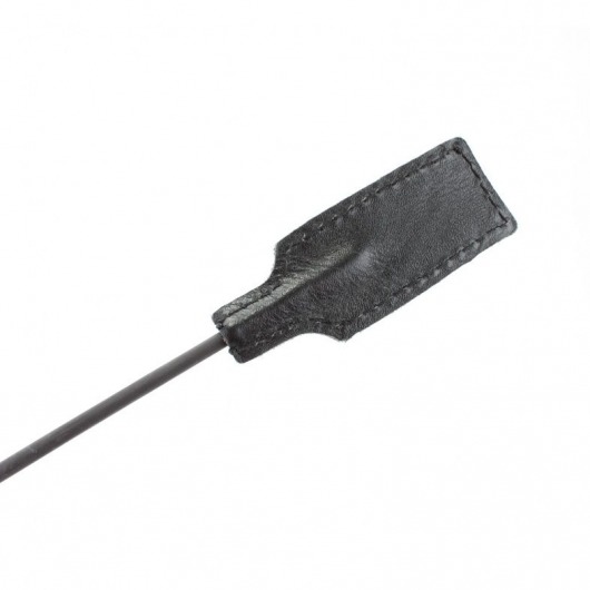 Чёрный профессиональный стек с золотистой рукоятью - 73 см. - БДСМ Арсенал - купить с доставкой в Комсомольске-на-Амуре