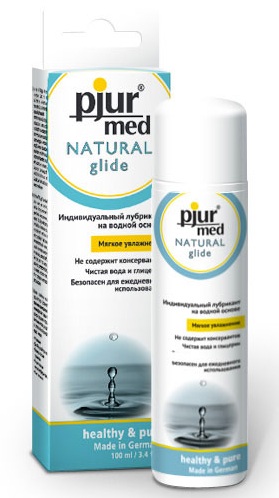 Нейтральный лубрикант на водной основе pjur MED Natural glide - 100 мл. - Pjur - купить с доставкой в Комсомольске-на-Амуре