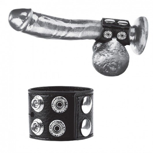 Ремень на член и мошонку 1.5  Cock Ring With Ball Strap - BlueLine - купить с доставкой в Комсомольске-на-Амуре