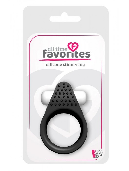 Чёрное эрекционное кольцо LIT-UP SILICONE STIMU RING 1 BLACK - Dream Toys - в Комсомольске-на-Амуре купить с доставкой