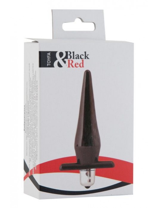 Черная водонепроницаемая вибровтулка Black Red - 12,7 см. - ToyFa