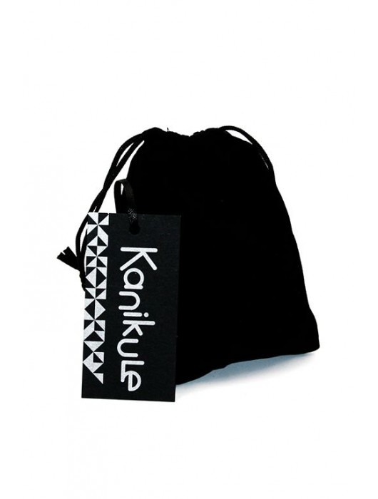 Чёрная силиконовая анальная пробка с изумрудным кристаллом - 7 см. - Kanikule - купить с доставкой в Комсомольске-на-Амуре