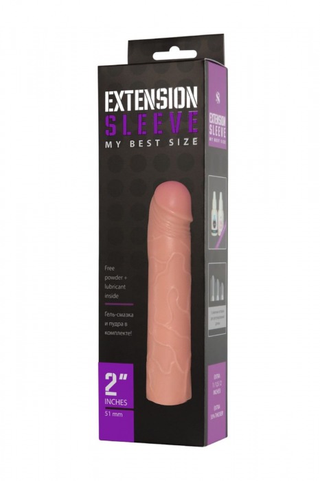 Насадка-удлинитель Extension sleeve телесного цвета - 18,5 см. - Sitabella - в Комсомольске-на-Амуре купить с доставкой