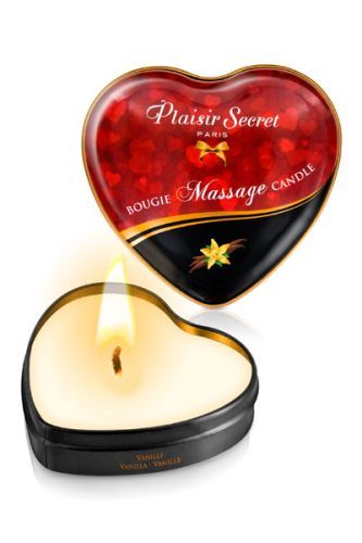 Массажная свеча с ароматом ванили Bougie Massage Candle - 35 мл. - Plaisir Secret - купить с доставкой в Комсомольске-на-Амуре