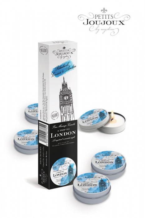 Набор из 5 свечей Petits Joujoux London с ароматом ревеня, амбры и чёрной смородины - MyStim - купить с доставкой в Комсомольске-на-Амуре