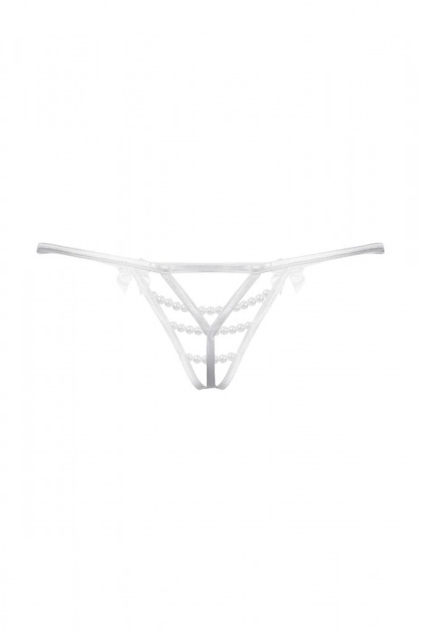 Открытые белые трусики с бантиками и украшениями - SoftLine купить с доставкой