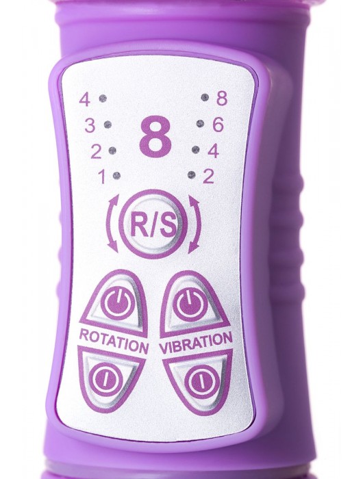 Фиолетовый вибратор High-Tech fantasy с бабочкой для клитора - 22,4 см. - A-toys