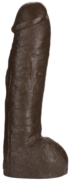 Большая насадка для трусиков Vac-U-Lock Realistic Hung - 31,7 см. - Doc Johnson - купить с доставкой в Комсомольске-на-Амуре