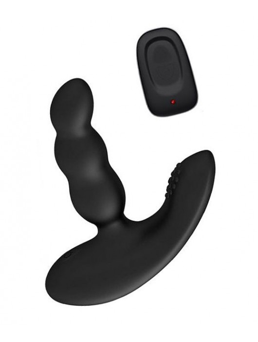 Черный силиконовый стимулятор простаты Levett Nitoc с пультом ДУ - Levett - в Комсомольске-на-Амуре купить с доставкой