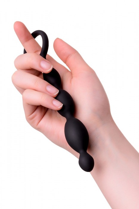 Анальная цепочка черного цвета A-toys - 19,5 см. - A-toys в Комсомольске-на-Амуре Анальная цепочка черного цвета A-toys - 19,5 см. - A-toys