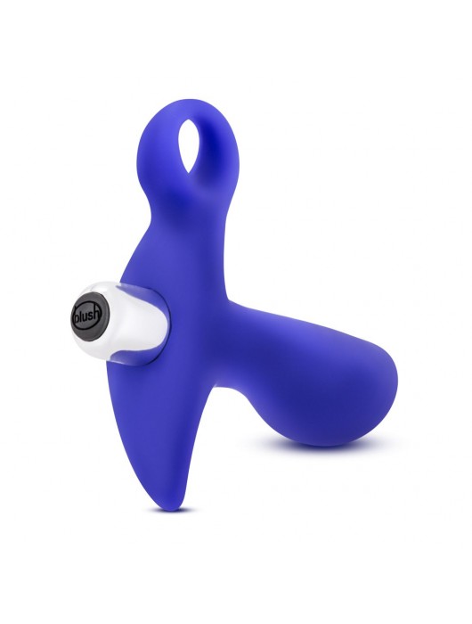 Синий стимулятор простаты с ручкой-кольцом Performance Prostimulator 02 - Blush Novelties - в Комсомольске-на-Амуре купить с доставкой