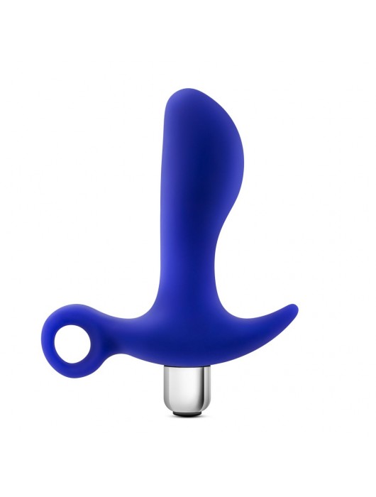 Синий стимулятор простаты с ручкой-кольцом Performance Prostimulator 02 - Blush Novelties - в Комсомольске-на-Амуре купить с доставкой