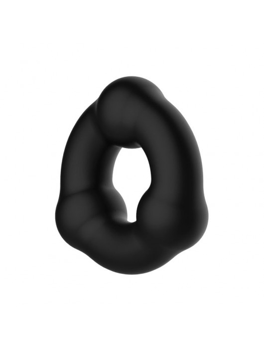 Черное эрекционное кольцо с 3 шариками - Baile - в Комсомольске-на-Амуре купить с доставкой