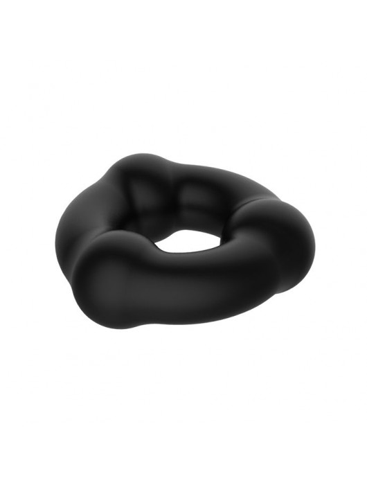 Черное эрекционное кольцо с 3 шариками - Baile - в Комсомольске-на-Амуре купить с доставкой