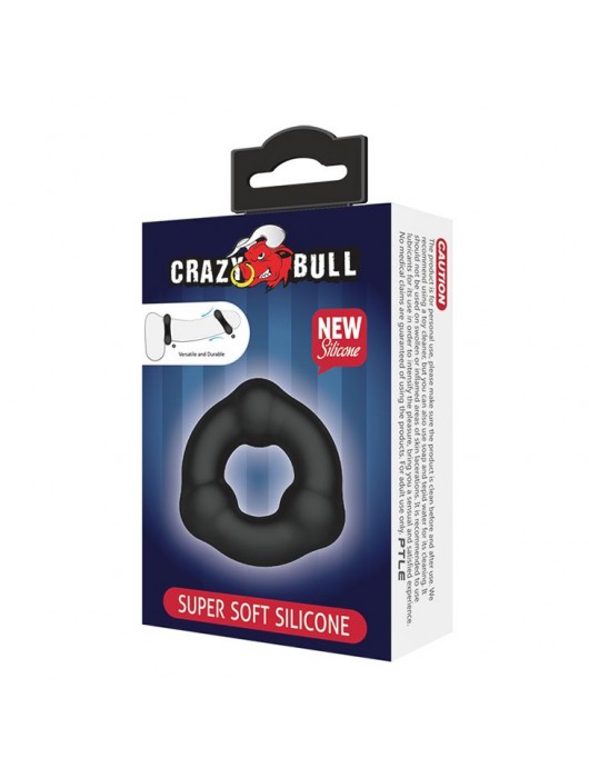 Черное эрекционное кольцо с 3 шариками - Baile - в Комсомольске-на-Амуре купить с доставкой