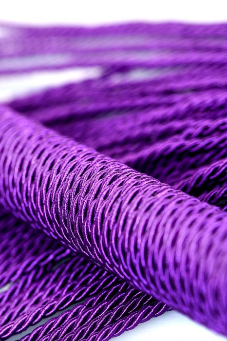 Сиреневый флоггер из веревки Theatre - 48,5 см. - ToyFa - купить с доставкой в Комсомольске-на-Амуре