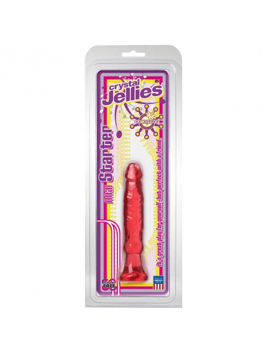 Розовый анальный стимулятор Crystal Jellies 6  Anal Starter - 11,9 см. - Doc Johnson