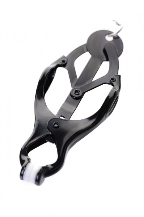 Черно-серебристые зажимы для сосков с кольцом для пениса TOYFA Metal - ToyFa - купить с доставкой в Комсомольске-на-Амуре