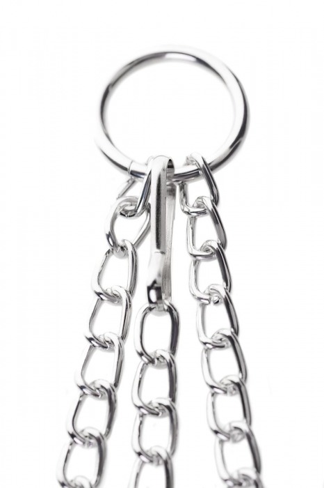 Черно-серебристые зажимы для сосков с кольцом для пениса TOYFA Metal - ToyFa - купить с доставкой в Комсомольске-на-Амуре