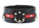 Черно-красный ошейник на пряжке - БДСМ Арсенал - купить с доставкой в Комсомольске-на-Амуре