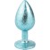 Голубая алюминиевая анальная пробка с кристаллом - 6 см. - Kanikule в Комсомольске-на-Амуре Голубая алюминиевая анальная пробка с кристаллом - 6 см. - Kanikule