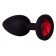 Чёрная анальная втулка с красным кристаллом - 7,3 см. - Джага-Джага - купить с доставкой в Комсомольске-на-Амуре Чёрная анальная втулка с красным кристаллом - 7,3 см. - Джага-Джага - купить с доставкой в Комсомольске-на-Амуре