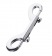 Серебристый двухсторонний карабин TOYFA Metal - ToyFa - купить с доставкой в Комсомольске-на-Амуре